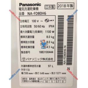 Máy Giặt Panasonic NA-FD80H6 Nội Địa Nhật