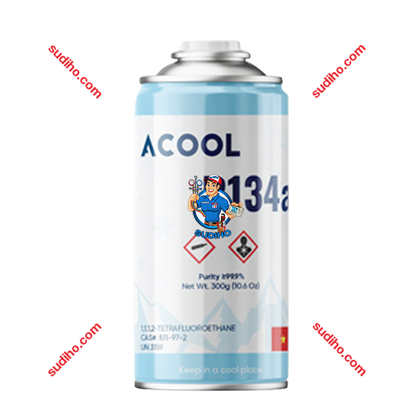 Gas Lạnh R134A Acool Chai Mini 300G