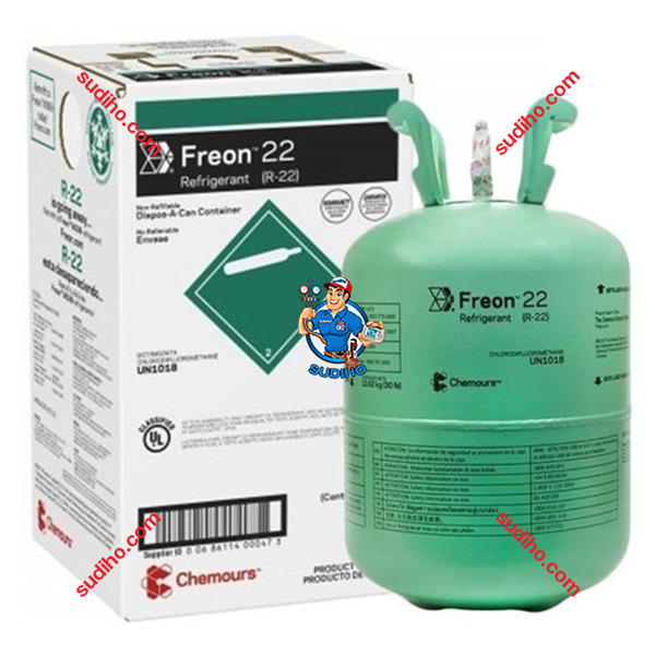 Gas Lạnh R22 Chemours Freon Bình 22.7 Kg Chính Hãng
