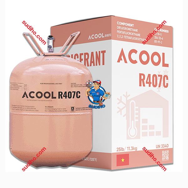 Gas Lạnh R407C Acool Bình 11.3 Kg