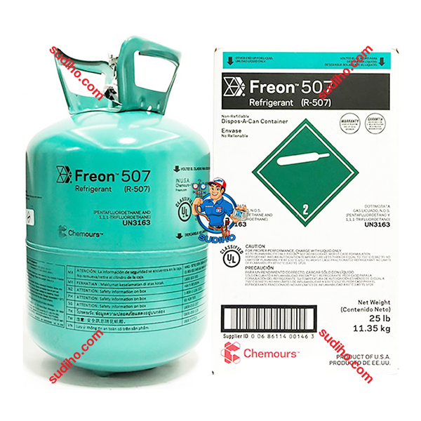 Gas Lạnh R507C Chemours Freon Bình 11.35 Kg