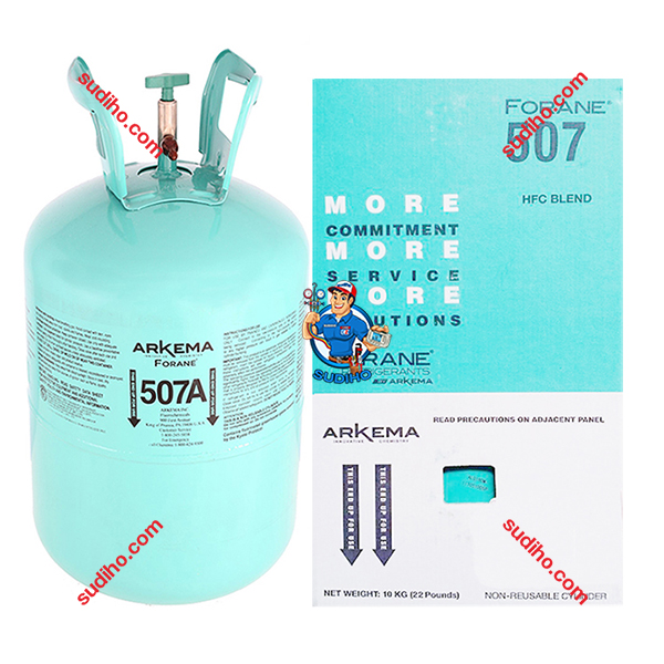 Gas Lạnh R507A Forane Arkema Bình 10 Kg Chính Hãng