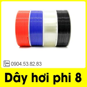 Dây Ống Hơi Khí Nén PU Phi 4-6-8-10-12-14-16mm Dùng Thoát Nước Ngưng Điều Hòa