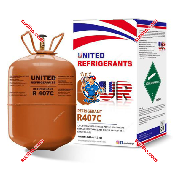 Gas Lạnh R407C United Refrigerant Bình 11.3 Kg Chính Hãng