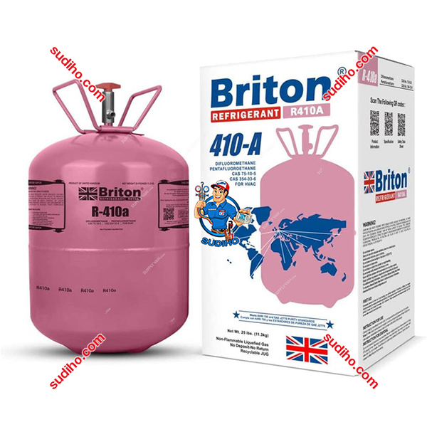 Gas Lạnh R410A Briton Refrigerant Bình 11.3 Kg Chính Hãng