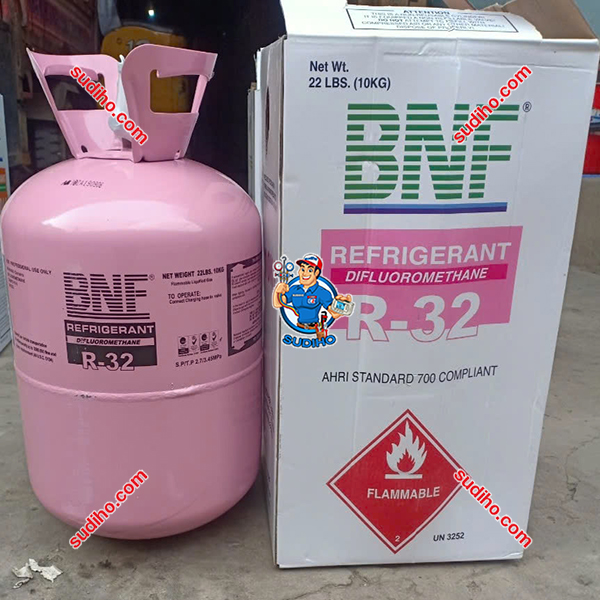 Gas Lạnh R32 BNF Xuất Xứ Thái Lan Bình 10 Kg Chính Hãng