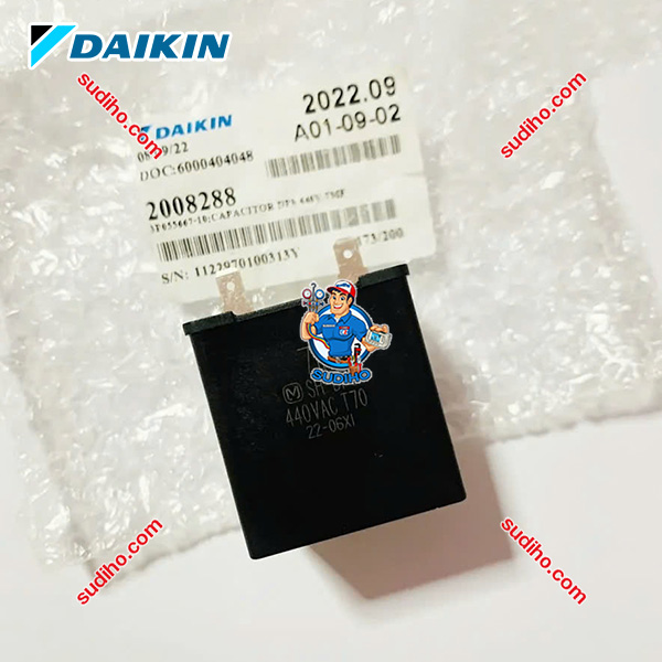 Tụ Điện Quạt Daikin Dung Kháng 7uf – 440 VAC T70 – 19-17X Mã 2008288